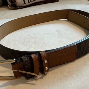 Michael Kors Brown Large Logo XL Belt